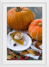 "Pumpkin Pie Slice on White Plate"