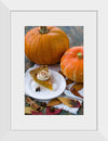 "Pumpkin Pie Slice on White Plate"