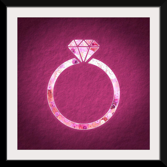 "Pink sequin diamond ring"