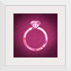 "Pink sequin diamond ring"