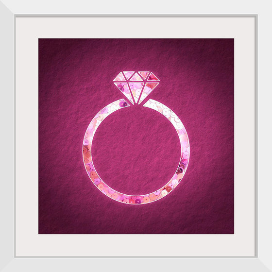 "Pink sequin diamond ring"