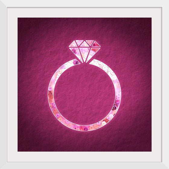 "Pink sequin diamond ring"