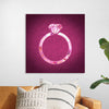 "Pink sequin diamond ring"