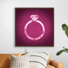 "Pink sequin diamond ring"