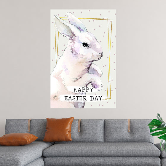 "Watercolor Easter bunny"