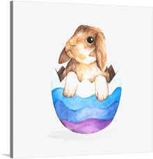  Introducing our charming art print, “Awakening,” which captures the whimsical moment of a tender bunny emerging from a vibrantly painted egg. Rendered with an exquisite watercolor technique, every brush stroke brings to life the soft, warm fur of the rabbit, beautifully contrasted against the cool tones of the egg.