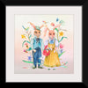 "Lovely Easter bunny couple with flowers"