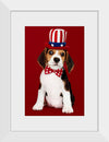 "Cute Beagle Puppy in Uncle Sam Hat and Bow Tie"