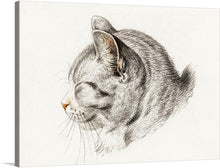  Adorn your space with the serene beauty encapsulated in this exquisite print. The artwork, a meticulous sketch, captures a cat in a moment of tranquil repose. Every stroke reveals the artist’s mastery, rendering the feline’s fur with astonishing realism and detail. The cat’s closed eyes and peaceful expression evoke a sense of calm and quietude that will infuse any room with warmth and elegance.