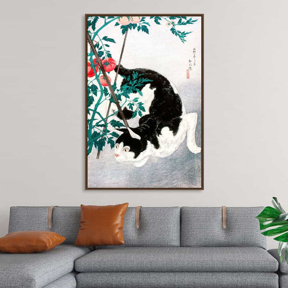 cat-with-tomato-plant-affordable-canvas-12x18-16x24-1931-20x30-24x36-2:3-32x48-40x60-8x12-animals-cat-hiroaki-takahashi-illustration-image-japanese-art-painting-tomato-plant-7