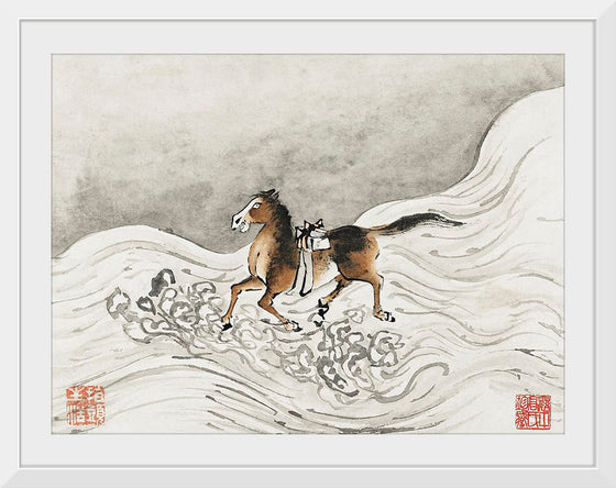 "Finger Painting of Horse", Katsushika Hokusai