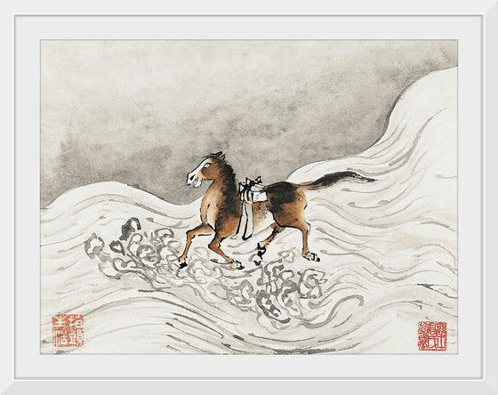 "Finger Painting of Horse", Katsushika Hokusai