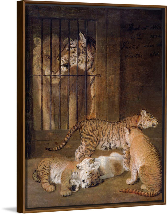 "Group of Whelps Bred between a Lion and a Tigress (1825)", Jacques–Laurent Agasse