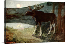  Edwin Willard Deming (1860-1942) was an American painter, illustrator, and sculptor who specialized in the depiction of animal life in the American West. His illustrations of moose are incredibly detailed and lifelike, capturing the essence of these majestic creatures in a unique and engaging way. 