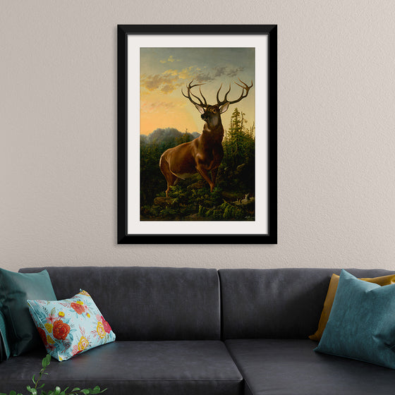"Deer in Forest Landscape (1876)"