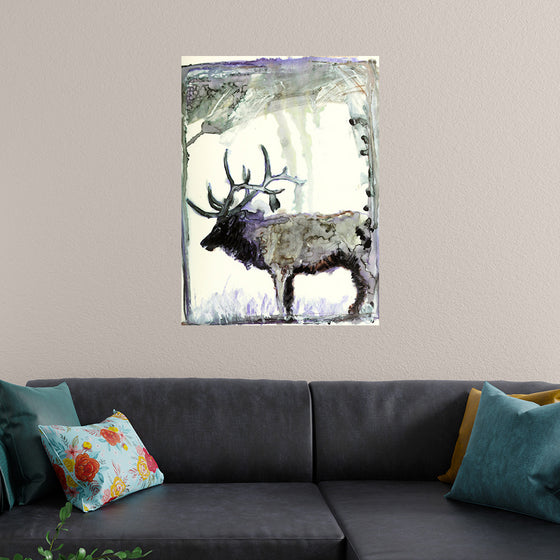 "Reindeer Watercolor"