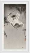 "Monkey, Hanging from Bamboo Branch", Ohara Koson