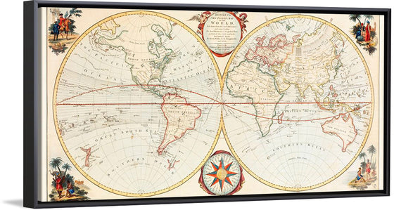 "Bowles's new pocket map of the world", Bowles Carington