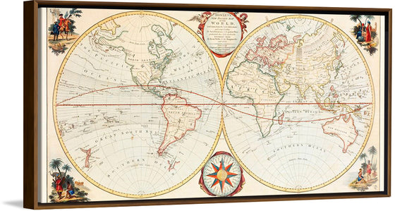 "Bowles's new pocket map of the world", Bowles Carington