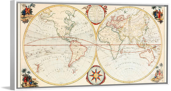 "Bowles's new pocket map of the world", Bowles Carington