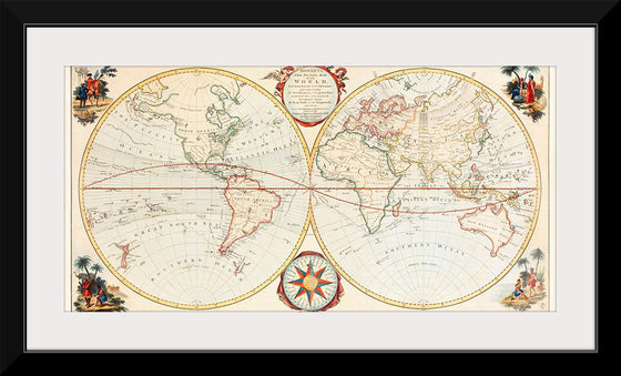 "Bowles's new pocket map of the world", Bowles Carington