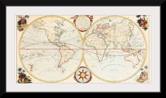 "Bowles's new pocket map of the world", Bowles Carington