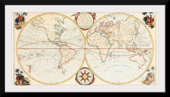 "Bowles's new pocket map of the world", Bowles Carington