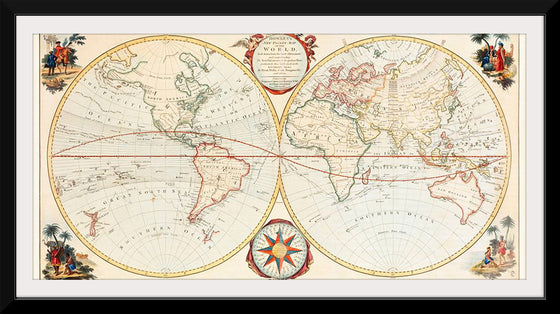 "Bowles's new pocket map of the world", Bowles Carington