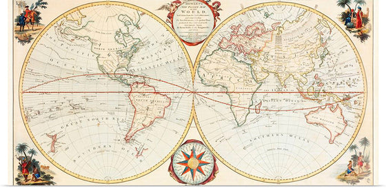 "Bowles's new pocket map of the world", Bowles Carington