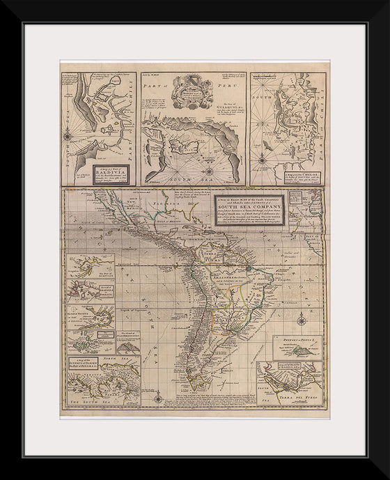 "A New & Exact MAP of the Coast, Countries and Islands within ye LIMITS of ye SOUTH SEA COMPANY"