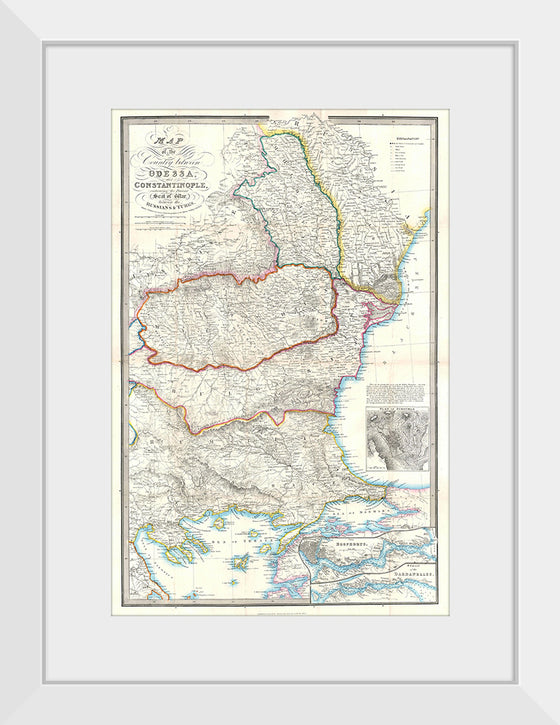 "Map of the Country between Odessa and Constantinople (1854)"