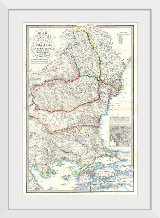 "Map of the Country between Odessa and Constantinople (1854)"