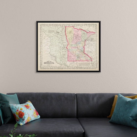 "Map of Minnesota and Surrounding States"