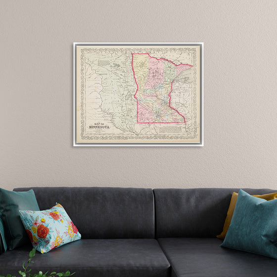 "Map of Minnesota and Surrounding States"