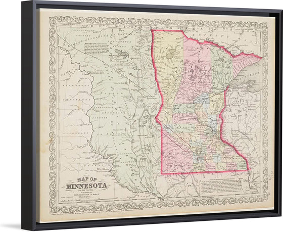 "Map of Minnesota and Surrounding States"