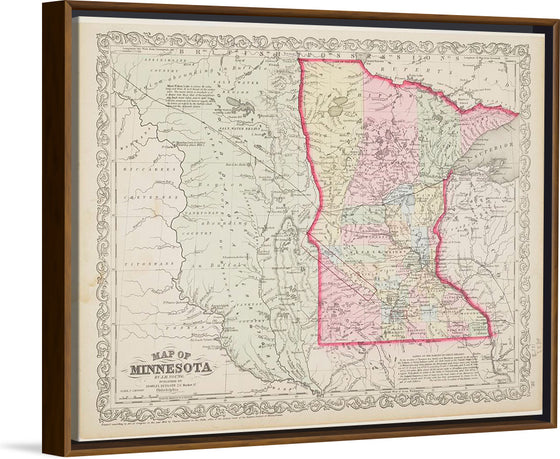 "Map of Minnesota and Surrounding States"