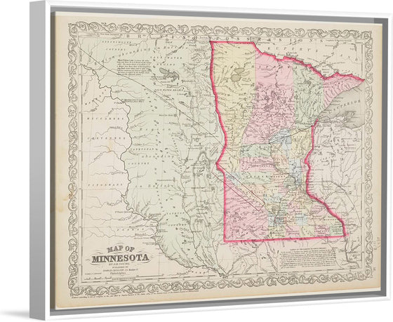 "Map of Minnesota and Surrounding States"