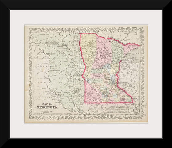 "Map of Minnesota and Surrounding States"