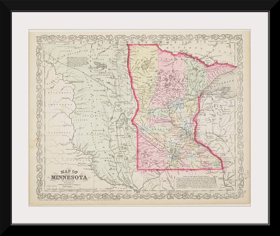 "Map of Minnesota and Surrounding States"