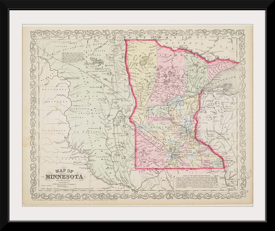 "Map of Minnesota and Surrounding States"