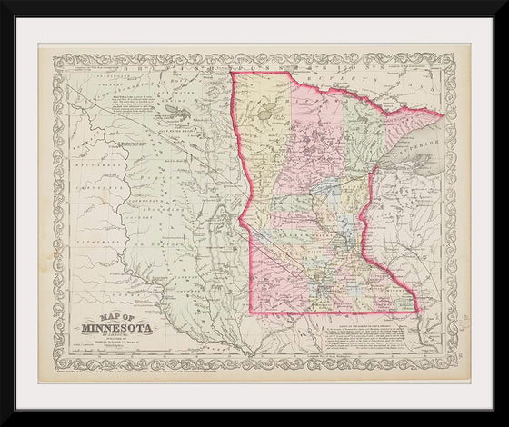 "Map of Minnesota and Surrounding States"