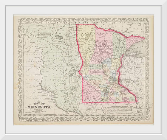 "Map of Minnesota and Surrounding States"