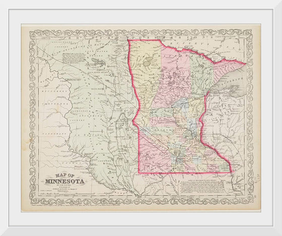 "Map of Minnesota and Surrounding States"