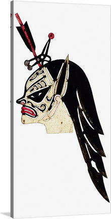   The piece captures the mystique of traditional shadow puppet head, showcasing intricate designs and bold contrasts that breathe life into an ancient aesthetic. Every stroke and detail is a testament to a rich cultural tapestry, inviting viewers into a world where art and tradition converge. This print promises not just visual splendor but an intimate connection with a legacy steeped in mystery and elegance. 