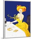 "Woman in Yellow Dress Eating Cookies", Leonetto Cappiello