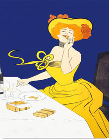  "Woman in Yellow Dress Eating Cookies", Leonetto Cappiello
