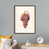 "Vintage Bunch of Red Grape Illustration"