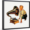 "Man Listening to Gramophone"