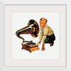 "Man Listening to Gramophone"