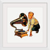 "Man Listening to Gramophone"